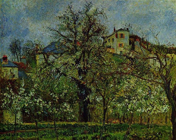 Camille Pissarro Obstgarten mit bluhenden Baumen